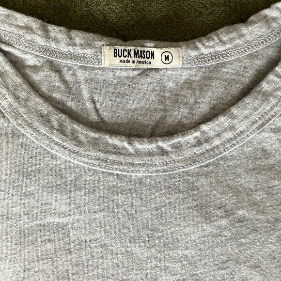 Buck Mason Pima Classic Tee Heather Gray Size - Picture 2 of 3